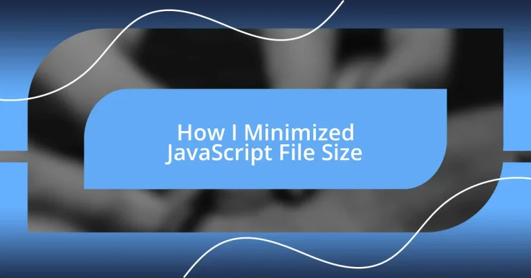 How I Minimized JavaScript File Size • crownlab.eu